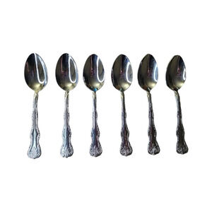 6 PC Reed & Barton Select 18/10 Stainless Victoria Pattern (??) Spoons Teaspoons